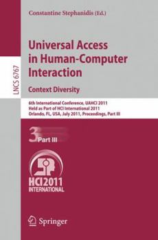Paperback Universal Access in Human-Computer Interaction. Context Diversity: 6th International Conference, Uahci 2011, Held as Part of Hci International 2011, O Book