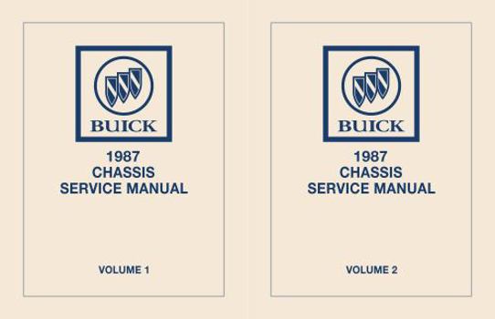 Perfect Paperback 1987 Buick Service Manual All Models - 2 Volume Set By Detroit Iron Book