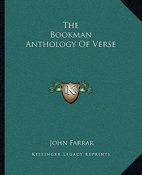 Paperback The Bookman Anthology of Verse Book