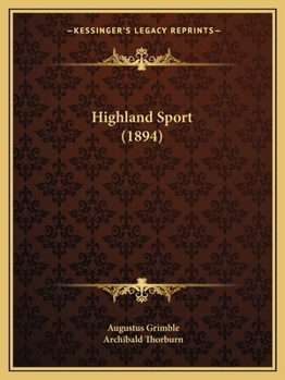 Paperback Highland Sport (1894) Book