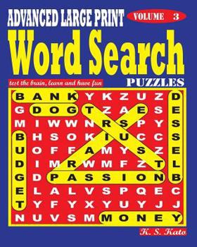 Paperback ADVANCED LARGE PRINT Word Search Puzzles. Vol. 3 [Large Print] Book