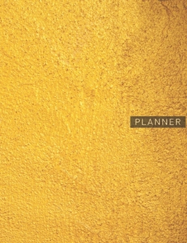 Paperback Planner: Gold Concrete Pattern Effect 2 Year Monthly Planner with Note Pages (24 Months) - Jan 2020 - Dec 2021 - Month Planning Book