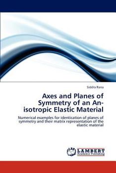 Paperback Axes and Planes of Symmetry of an An-Isotropic Elastic Material Book