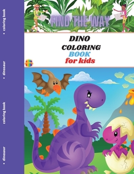Paperback Dino Coloring Book for Kids: Find the way Activity Book