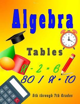 Paperback Algebra Tables for 5th Through 7th Grades Book