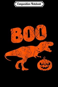 Composition Notebook: T Rex Dinosaur Pumpkin Unique Funny Halloween   Journal/Notebook Blank Lined Ruled 6x9 100 Pages