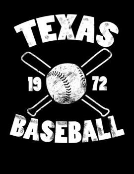 Texas Baseball: Vintage and Distressed Texas Baseball Notebook for Baseball Lovers