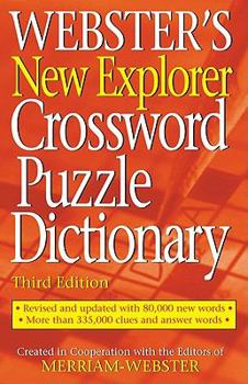 Hardcover Webster's New Explorer Crossword Puzzle Dictionary Book