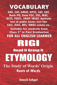 Paperback Rigi Etymology: The Study of Words' Origin Book