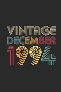 Paperback Vintage December 1994: Dotted Bullet Grid Notebook - Journal for 25 years old Birthday Gift Idea Book