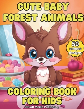 Paperback Cute Baby Forest Animals Coloring Book for Kids. Book