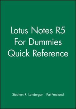 Paperback Lotus Notes 5 For Dummies Quick Ref Book