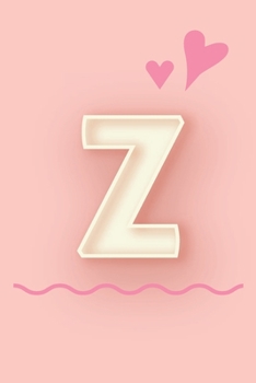 Paperback Z: Cute Letter Z initial Alphabet Monograme Notebook, Sweet Letter monogramend design with Pink heart Blank lined Note Bo Book