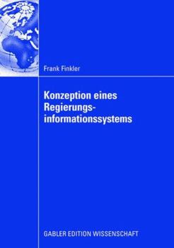 Paperback Konzeption Eines Regierungsinformationssystems [German] Book
