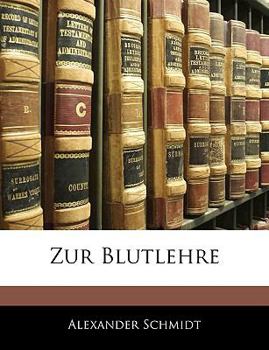 Paperback Zur Blutlehre [German] Book