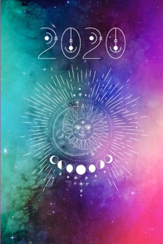 Paperback 2020: Sun & Moon Galaxy Daily Planner Diary Book