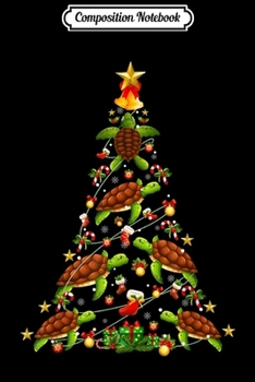 Paperback Composition Notebook: Funny Turtle Christmas Tree Sea Turtle Lover Xmas Gift Journal/Notebook Blank Lined Ruled 6x9 100 Pages Book