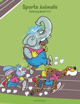 Paperback Sports Animals Coloring Book 1 & 2 Book
