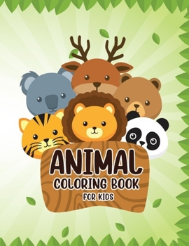 Paperback Animal Coloring Book For Kids: colouring in animals Book