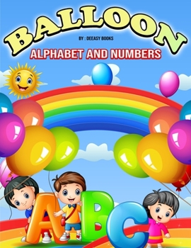 Paperback Balloon Alphabet and Numbers Coloring Book for Kids Book
