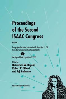 Hardcover Proceedings of the Second Isaac Congress: Volume 1: This Project Has Been Executed with Grant No. 11-56 from the Commemorative Association for the Jap Book