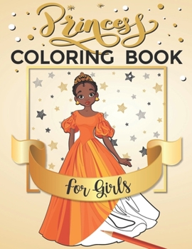 Paperback Princess Coloring Book For Girls: Brown Girls Princess Dress Up Clothes to color. Book