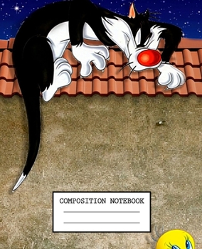 Composition Notebook: Looney Tunes Soft Glossy Cover Wide Ruled Lined Pages Book 7.5 x 9.25 Inches 110 Pages