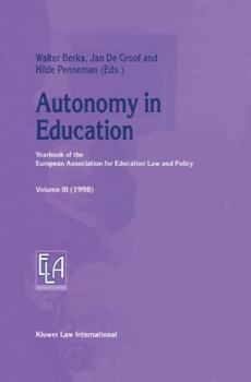 Hardcover Autonomy in Education Book