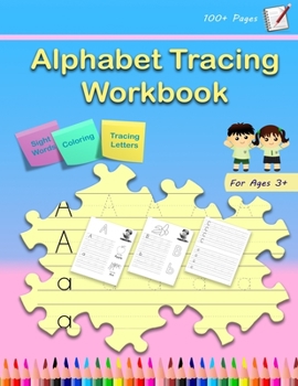 Paperback Tracing letters: Alphabet Tracing workbook: Trace letters, color pictures and read sight words. Handwriting practice workbook for kids 3-5 Book