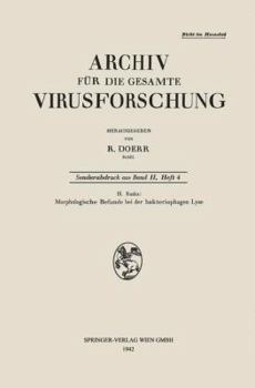 Paperback Morphologische Befunde Bei Der Bakteriophagen Lyse [German] Book