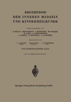 Paperback Ergebnisse Der Inneren Medizin Und Kinderheilkunde [German] Book