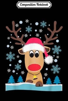 Composition Notebook: Reindeer Christmas Xmas Snowflakes  Journal/Notebook Blank Lined Ruled 6x9 100 Pages