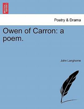 Paperback Owen of Carron: A Poem. Book
