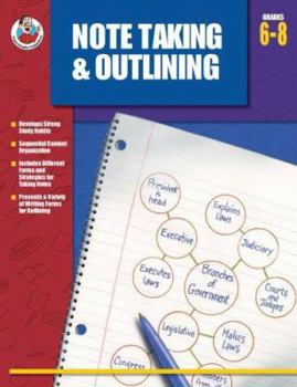 Paperback Note Taking & Outlining, Grades 6-8 Book
