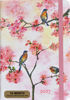 Misc. 2027 Cherry Blossoms in Spring Weekly Planner (16 Months, Sept 2026 to Dec 2027) Book