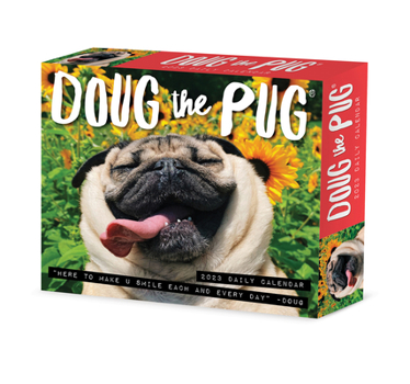 Calendar Doug the Pug 2023 Box Calendar-USA Book
