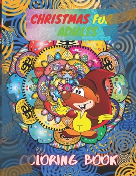 Paperback Christmas For Adults Coloring book: Stress Relieving Mandala Animal Designs Book