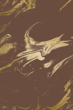 Paperback Rainbow and Gold Marble Composition Notebook - Small Unruled Notebook - 6x9 Blank Notebook (Softcover Journal / Notebook / Sketchbook / Diary) Book