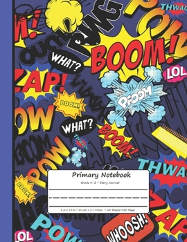 Primary Notebook: Notebook with Dotted Lined Sheets, Dark Blue Edition (120 Pages, 8,5” x 11") (Handwritting)