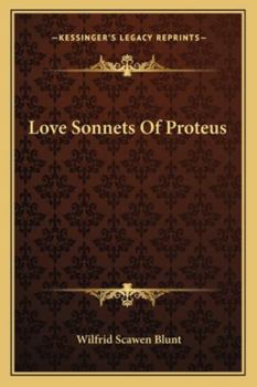 Paperback Love Sonnets of Proteus Book