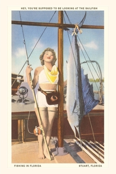 Paperback Vintage Journal 'Bathing Beauty and Sailfish, Stuart, Florida Book