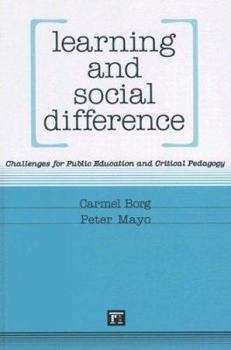 Paperback Learning and Social Difference: Challenges for Public Education and Critical Pedagogy Book