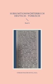Paperback Subsumtionswörterbuch Deutsch - Türkisch: Band 2 [German] Book
