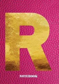 R Notebook : Letter 'r' Notebook, Composition, Exercise or Log Study Book - Pink Cover