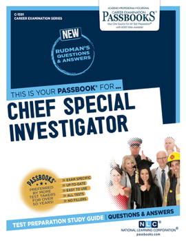 Paperback Chief Special Investigator (C-1591): Passbooks Study Guide Volume 1591 Book