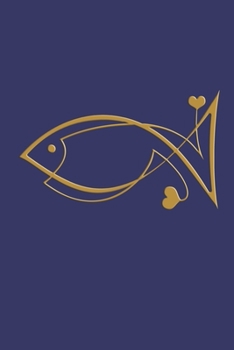 Notebook: Fish symbol, Christian symbols, jesus fish symbol, spiritual diary, notebook with fish. Format A5, 120 pages, discreet light grey lined.