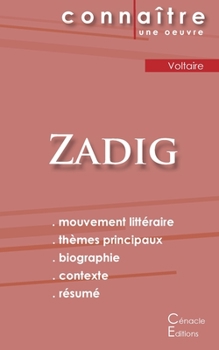 Paperback Fiche de lecture Zadig de Voltaire (Analyse littéraire de référence et résumé complet) [French] Book