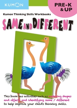 Paperback Kumon Pre K Same & Different Book