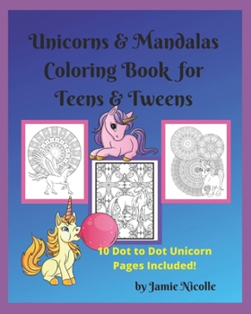 Paperback Unicorns & Mandalas Coloring Book for Teens & Tweens: Coloring Book for Teens & Tweens Book