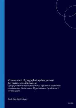 Commentarii phytographici, quibus varia rei herbariae capita illustrantur (Latin Edition)